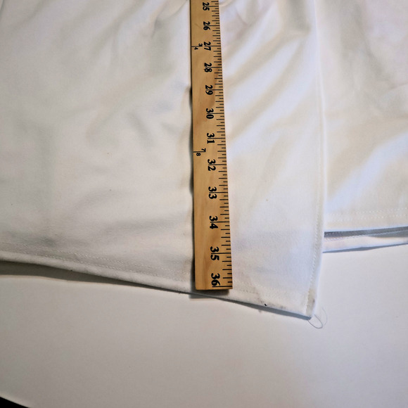 Lulus White Dress Sz XL Short Sleeve Pleated Sz L Bridal Corpcore NWT - Picture 13 of 15